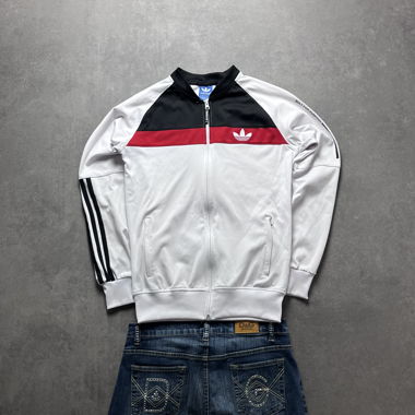 Giacca Track Adidas Vintage Bianca Taglia M