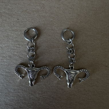 Boucles d’oreilles utérus 