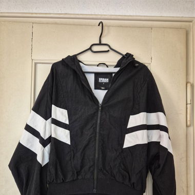Urban Classics Crinkle Jacke GrösseS Schwarz Weiss