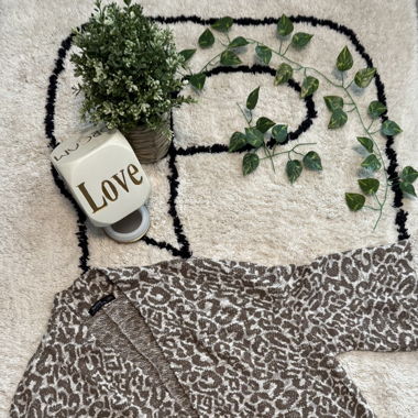 Cardigan mit Leomuster