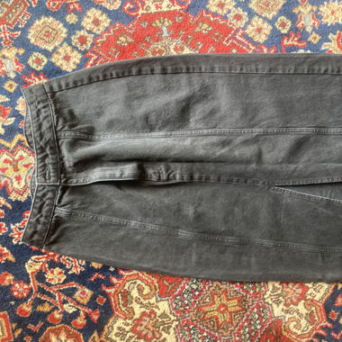 Jeans skirt long, in washed black 
