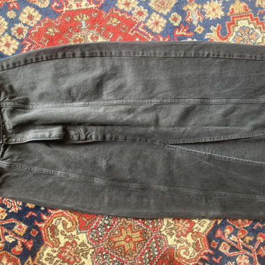 Jeans skirt long, in washed black 