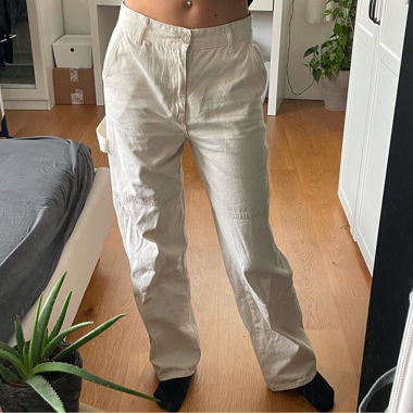 Jean baggy crème
