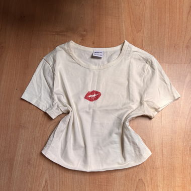 Bershka Lip Print T-Shirt