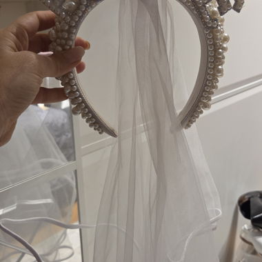 Brautparty-Tiara mit Schleier
