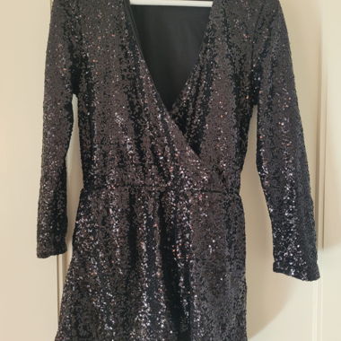 Black Sequin Jumpsuit