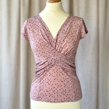 TXS - Top incrociato rosa a pois - Morgan