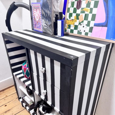 Striped wall cabinet