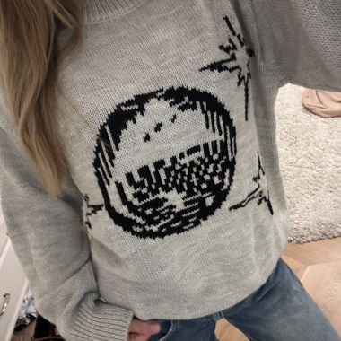 maglione disco grigio (incontrami lì)