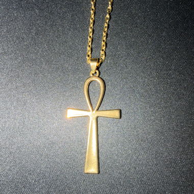 Collier pendentif ankh doré
