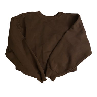 brown cropped sweatshirt 