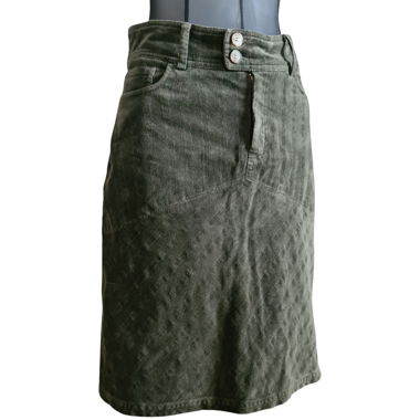 Vintage Cape Cod khaki corduroy midi skirt