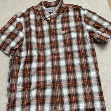Camicia Vintage a Maniche Corte con Bottoni di Carhartt
