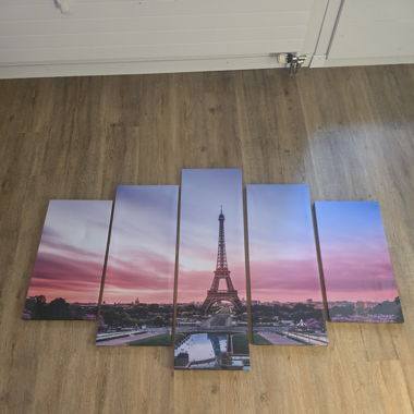 Leinwanbild 6-Teilig Eifelturm Paris