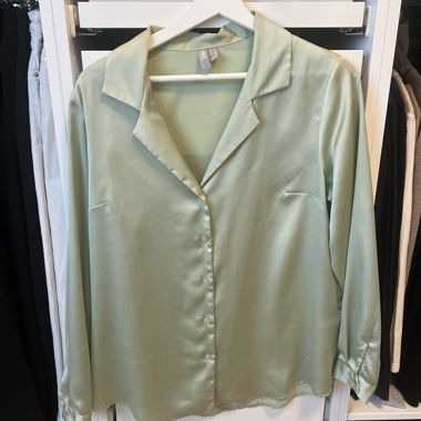 ASOS Mint Green Satin Blouse