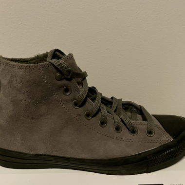 Converse Chuck Taylor grigie alte in suede