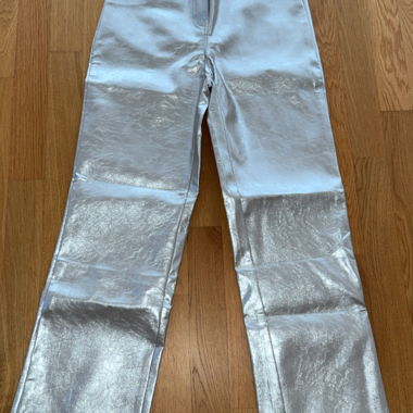 Pantaloni a zampa argentati Nasty Gal EU 36