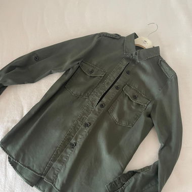 Olive Green Shirt with Pockets