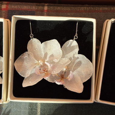 Floral Drop Ohrringe •echte Orchideen•