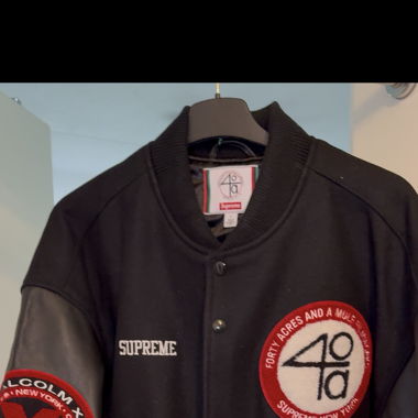 Supreme/40 Acres Malcolm X Varsity Jacke