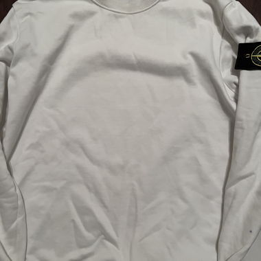 Sweatshirt blanc Stone Island