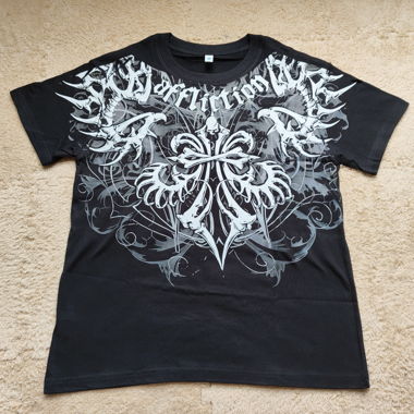 sk8 style Black graphic T-shirt like affliction 