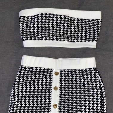 Set mit Bandeau-Top und Rock