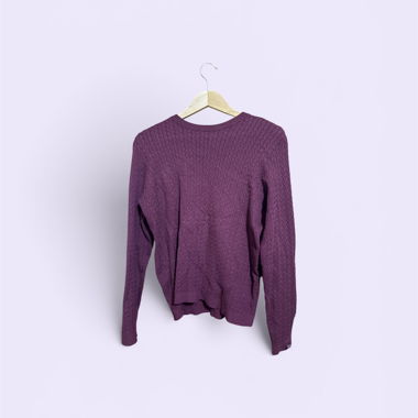 Maglione viola testurizzato