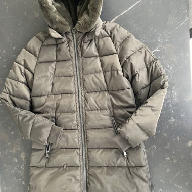 Olivgrüne Winter/Herbst Jacke lang