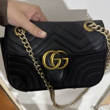 Black GG crossbody bag