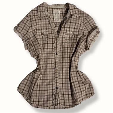 Camicia a maniche corte a quadri OPUS