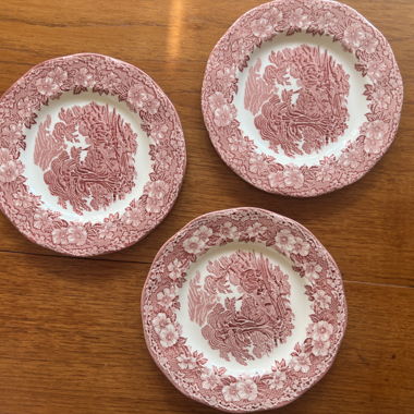 Vintage Enoch Wedgwood Woodland3er Set Teller 