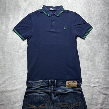 Polo Fred Perry Vintage Blu Scuro S