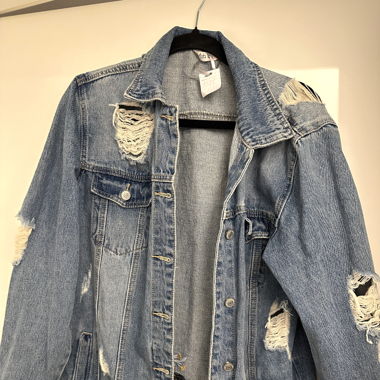 Jeansjacke mit Print 