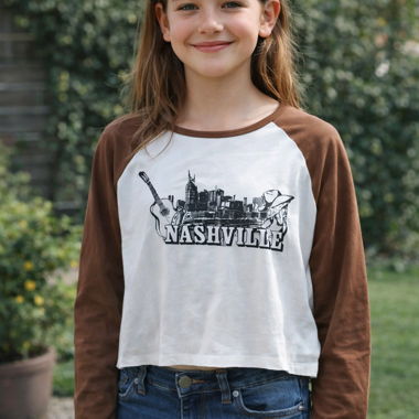 Crop top Nashville manches longues