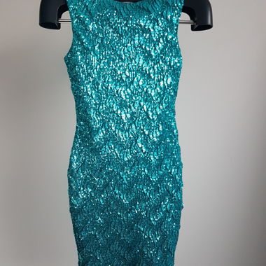 Glitzerkleid Türkis