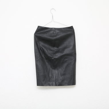 Joseph Black Faux Leather Skirt