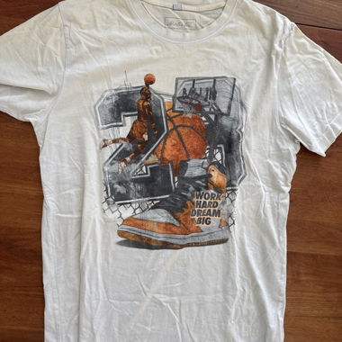 T-shirt Bianco da Basket