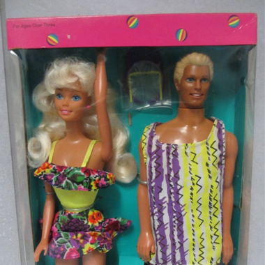 1993 Mattel Beach Fun Barbie & Ken Sommer Strand 