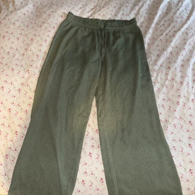 Pantalon vert ample