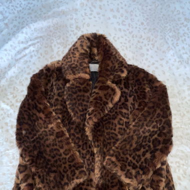 Veste fausse fourrure léopard 