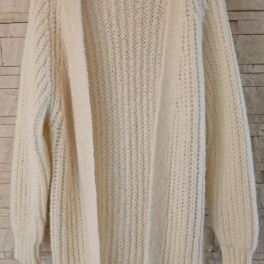 ZARA Knit Cardigan White