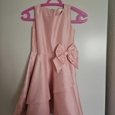 Abito in raso rosa per bambina