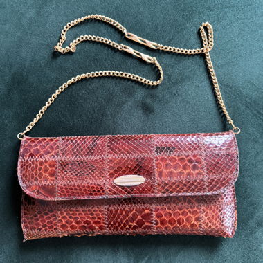Snake-leather-look bag 