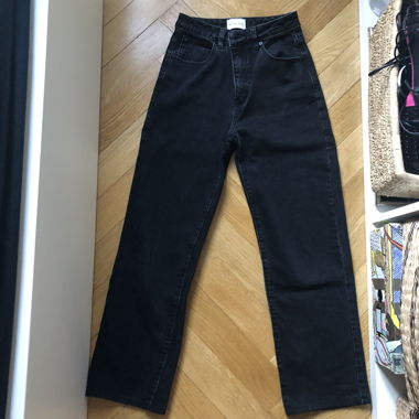 Abrand straight black jeans