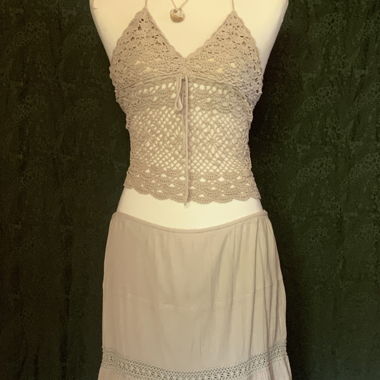 Clockhouse Gonna lunga maxi boho beige summer