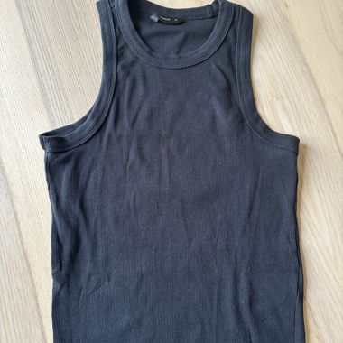 Black Ribbed Tank Top