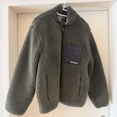 Olivgrüne Fleecejacke ietsfrans