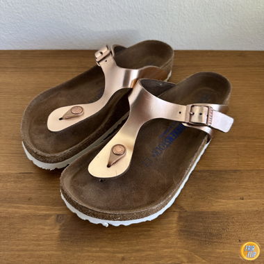 Sandali Birkenstock Gizeh Rosegold Gr. 38