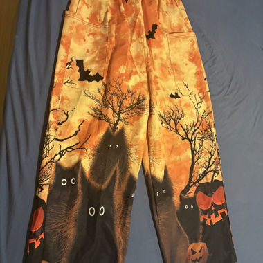 Pantalon Halloween orange